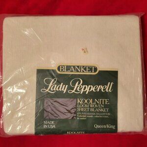 VTG New in Pkg Lady Pepperell Koolnite Sheet Blanket 108 x 90 Made in USA White